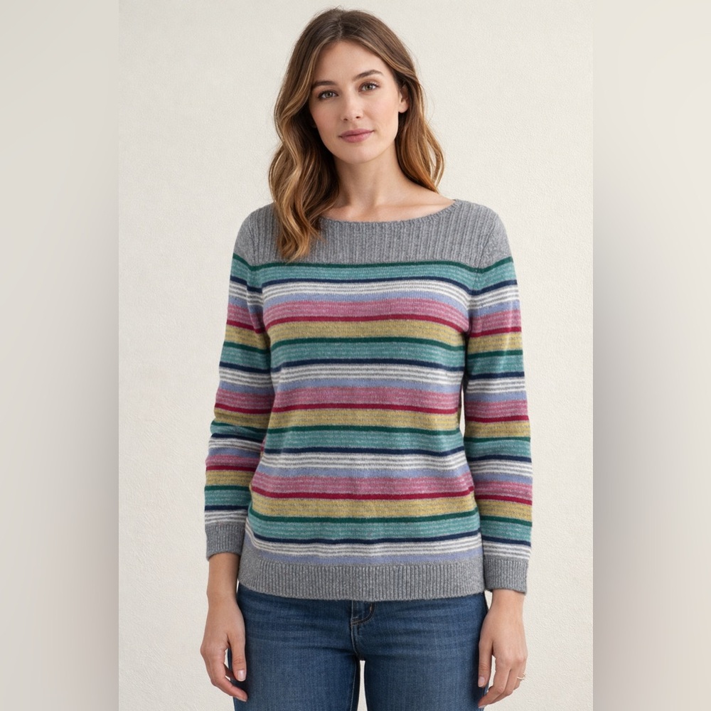 TALBOTS || Multicolor Striped Knit Sweater. Sz. SP
